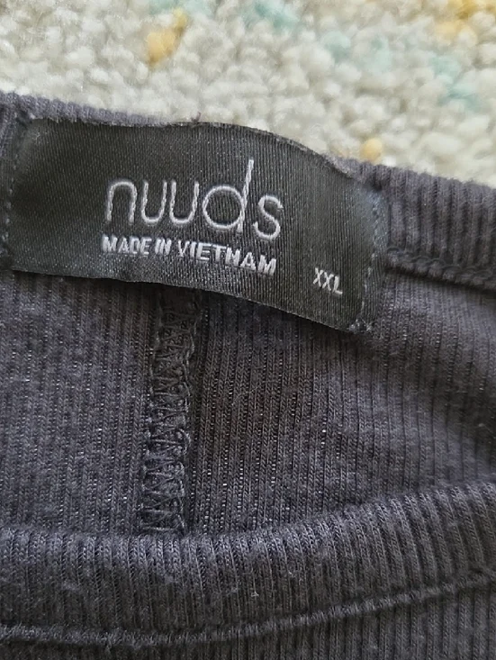 Nuud Black Ribbed Long Sleeve Top - Picture 3 of 3